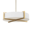 Cresson - 4 Light Drum Pendant - White / Gold - Uttermost - Pendant Lighting- Elite Enclave Home