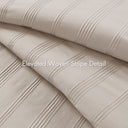Logan - Twin/Twin Long Striped Comforter Set - Neutral