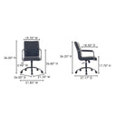 Roy - Leather Office Chair - Black - Moe's Home Collection - Swivel Chairs - Elite Enclave Home