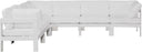 Nizuc - Outdoor Patio 6 Piece Modular Sectional With White Frame - Meridian Furniture - Stationary Sectionals- Elite Enclave Home