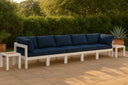 Nizuc - Outdoor Patio 5 Seat Modular Sofa With White Frame - Meridian Furniture - Stationary Sectionals- Elite Enclave Home