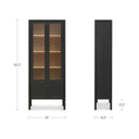 Hannah - Tall Display Cabinet - Black - Moe's Home Collection - Display Cabinets - Elite Enclave Home