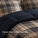 Alton - King Down Alternative Comforter Set - Brown / Black