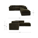 Cates - Dream Modular Sectional - Dark Green - Moe's Home Collection - Stationary Sectionals - Elite Enclave Home