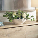 Protea Blooms - Bowl Centerpiece - Green / White - Uttermost - Plants - Elite Enclave Home