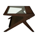 Rocket - & Tempered Glass Coffee Table - Morocco Brown - INK+IVY - Coffee Tables - Elite Enclave Home