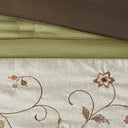 Serene - California King Embroidered Piece Comforter (Set of 7) - Green