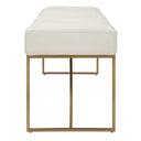 Swale - Ivory Leather Bench