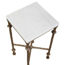Penelope - Marble Accent Table - Brass / White