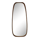 Zachari - Asymmetrical Tall Mirror - Gold / Woodtone