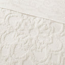 Laetitia - King Tufted Medallion Fringe Coverlet Mini Set - Off White