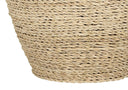 Rattan Round Table Lamp With Beige Drum Shade - Beige - HomeRoots - Table Lamps - Elite Enclave Home
