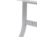 Dining Table With Curved Legs - White