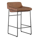 Starlet - Leather Open Road Counter Stool (Set of 2) - Brown - Moe's Home Collection - Stool Sets - Elite Enclave Home