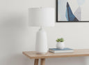 Ceramic Cylinder Table Lamp With Drum Shade - Cream - HomeRoots - Table Lamps - Elite Enclave Home