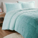 Brielle - Twin Ombre Shaggy Long Comforter Mini Set - Blue