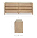 Lane - 6 Drawer Dresser - Natural - Moe's Home Collection - Dressers - Elite Enclave Home