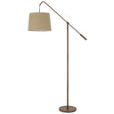 Adjustable Traditional Shaped Floor Lamp With Rust Drum Shade - Rust - HomeRoots - Floor Lamps - Elite Enclave Home