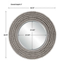 Portside - Round Gray Mirror
