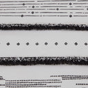 Nea - Printed Comforter Set With Trims - Black / White