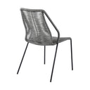 5 Piece Round Dining Set With Four Chairs - Gray And Black