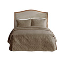 Quebec - Queen Fitted Bedspread (Set of 3) - Khaki