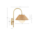 Laguna - Rattan Weave Wall Sconce - Gold - INK+IVY - Sconces - Elite Enclave Home