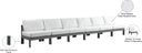 Nizuc - Outdoor Patio 6 Seat Armless Modular Sofa With Gray Frame - Meridian Furniture - Stationary Sectionals- Elite Enclave Home