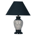13" Ceramic Bedside Table Lamp With Black Shade - Black