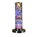 Metal Column LED Rope Table Lamp With Clear - Silver