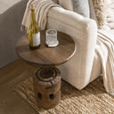 Amira - Large Round Accent Table - Dark Brown - Classic Home - Accent Tables - Elite Enclave Home