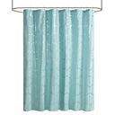Raina - Printed Metallic Shower Curtain - Aqua / Silver - Intelligent Design - Shower Curtains - Elite Enclave Home