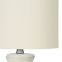 Ceramic Geometric Table Lamp With Drum Shade - Cream - HomeRoots - Table Lamps - Elite Enclave Home