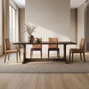 Frankie - Dining Chair Leather (Set of 2) - Tan / Brown - Moe's Home Collection - Chair Sets - Elite Enclave Home