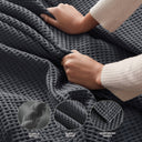 Waffle Weave - Full/Queen Cotton Blanket - Dark Gray - Madison Park - Blankets - Elite Enclave Home
