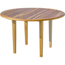 48" Rounded Solid Wood Outdoor Dining Table - Natural