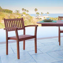 Stacking Armchairs (Set of 2) - Brown