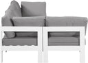Nizuc - Outdoor Patio 4 Piece Modular Sectional With White Frame