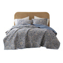 Valerie - King Boho Floral Reversible Quilt - Blue - Super Listing - Quilts & Shams - Elite Enclave Home
