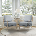 Donohue - Accent Arm Chair - Light Blue / Antique Cream - Madison Park - Arm Chairs - Elite Enclave Home