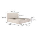 Joan - Queen Storage Bed - Cream - Moe's Home Collection - Storage Beds - Elite Enclave Home