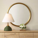 Atkinson - Modern Round Mirror - Brass - Uttermost - Accent Mirrors - Elite Enclave Home