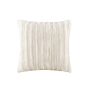Duke - Square Pillow - Ivory - Faux - Madison Park - Throw Pillows- Elite Enclave Home