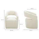 Barrow - Rolling Dining Chair - White Mist - Moe's Home Collection - Side Chairs - Elite Enclave Home