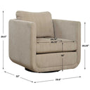 Abound - Swivel Chair - Porcelain