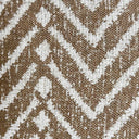 Uttermost Argo Outdoor Pillow – Toffee ground with cream tribal geometric pattern in Sunbrella acrylic 