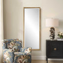Kampar - Full Length Rattan Tall Mirror - Gold / Woodtone - Uttermost - Accent Mirrors - Elite Enclave Home