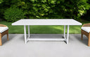 83" Aluminum Outdoor Dining Table - White