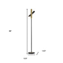 Metal LED Torchiere - Black - HomeRoots - Floor Lamps - Elite Enclave Home