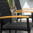 Metal Indoor Outdoor Dining Chair (Set of 2) - Gray And Black